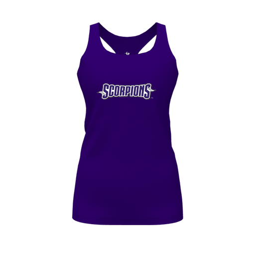 [FT0TRBPP-FYS-LOGO1] Decker Racerback Tank Top (Female Youth S, Purple, Logo 1)