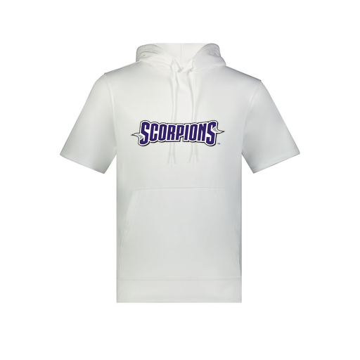 [6871.005.S-LOGO1] Men's Dri Fit Short Sleeve Hoodie (Adult S, White, Logo 1)