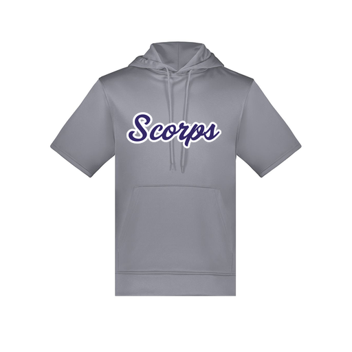 [6871.059.S-LOGO3] Men's Dri Fit Short Sleeve Hoodie (Adult S, Gray, Logo 3)