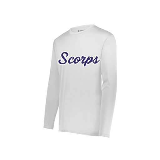 [222822.005.XS-LOGO3] Men's LS Smooth Sport Shirt (Adult XS, White, Logo 3)