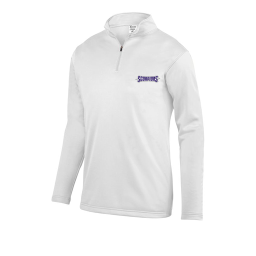 [FOLQFFWH-AS-LOGO1] Decker Men's FlexFleece 1/4 Zip (Adult S, White, Logo 1)