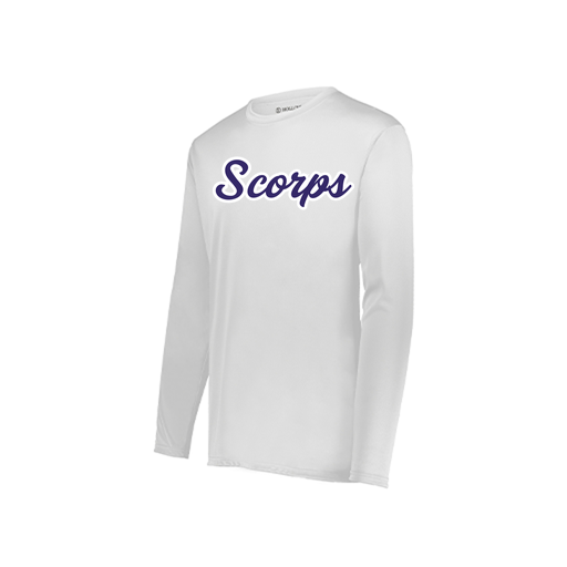 [222823.005.S-LOGO3] Youth LS Smooth Sport Shirt (Youth S, White, Logo 3)