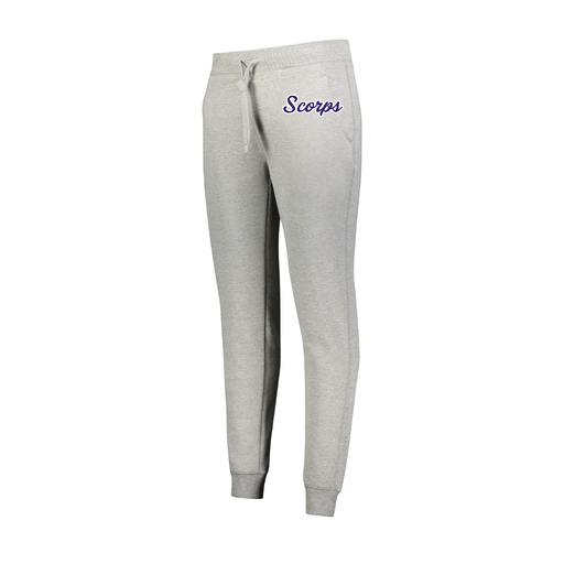 [229748.017.XS-LOGO3] Ladies 60/40 Fleece Jogger (Female Adult XS, Silver, Logo 3)