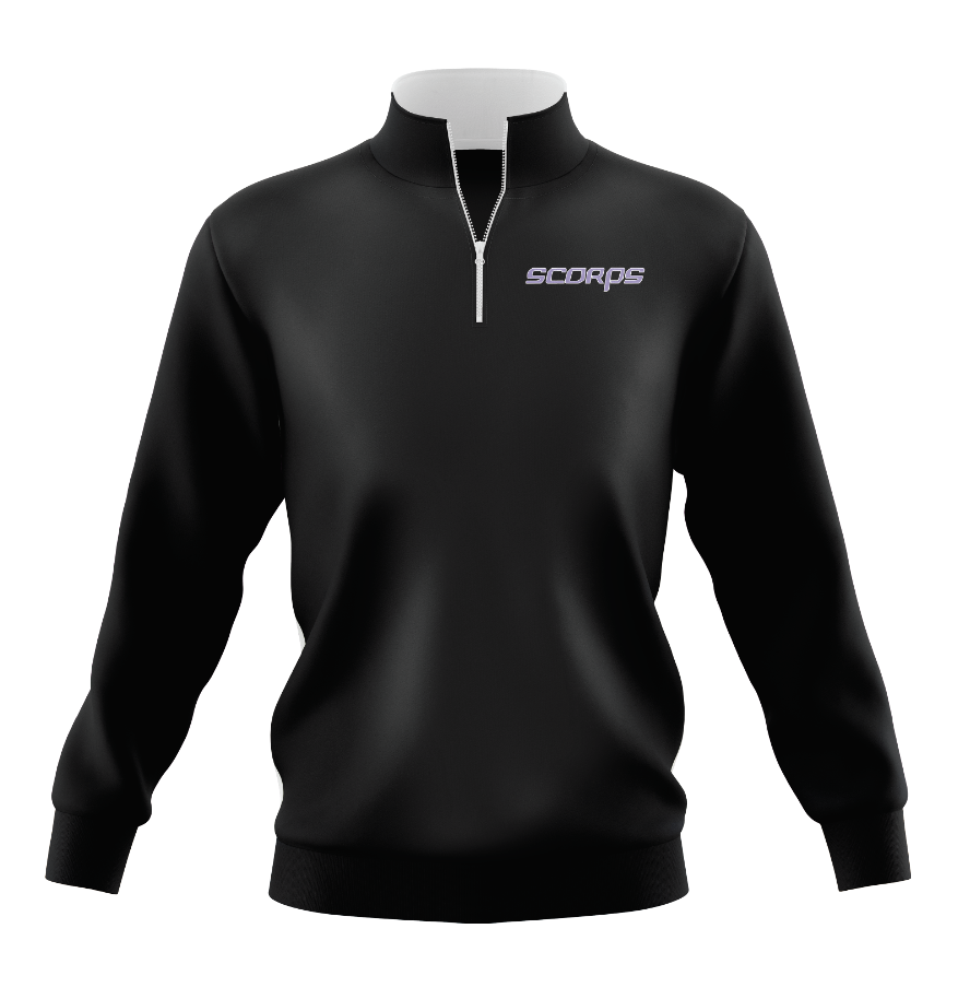 Black 1/4 Zip LS